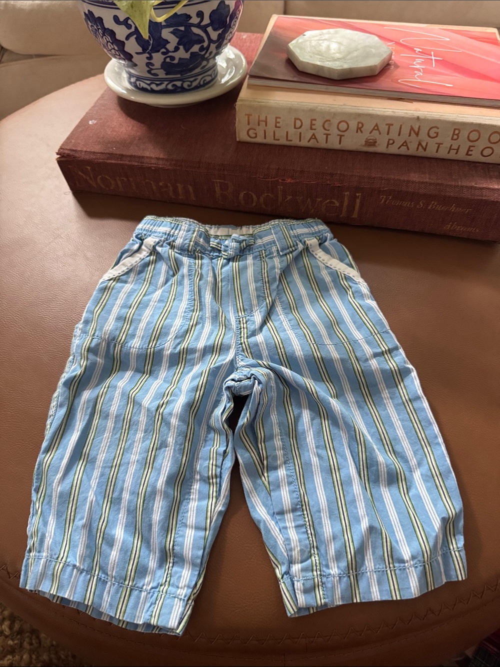 GAP Blue and White Striped Kids Pants